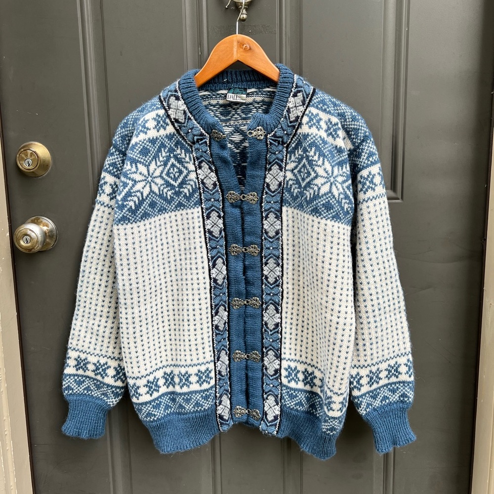 Vintage Dale Of Norway Cardigan Sweater Mens Size Medium/Large